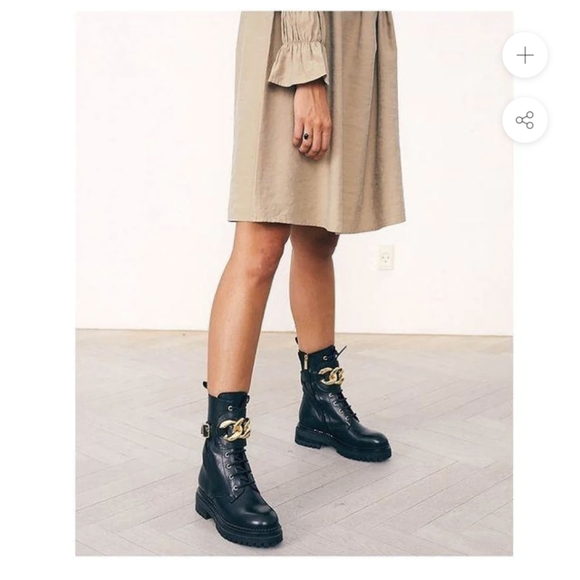 Bukela Maddy Black Women's Combat Boots - Picture 9 of 12